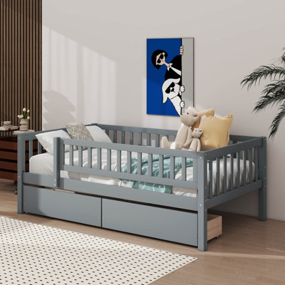Wooden Daybed Featuring Two Drawers