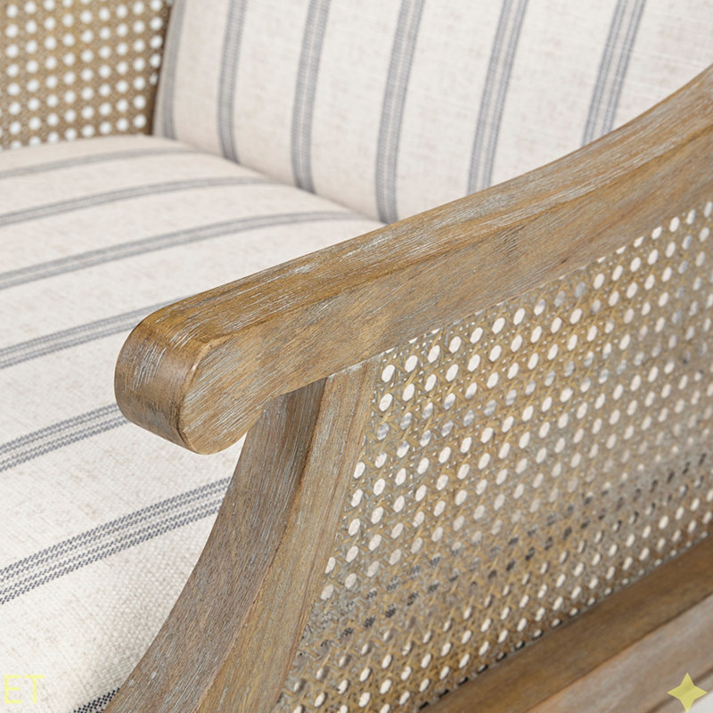 Fauteuil décoratif, fauteuil avec structure en bois massif