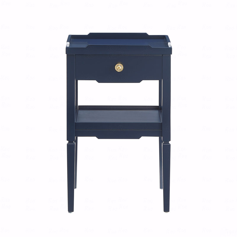Table de chevet 1 tiroir Midnight Blue, Bleu très foncé