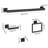 10-Pieces Matte Black Bathroom Accessories Set