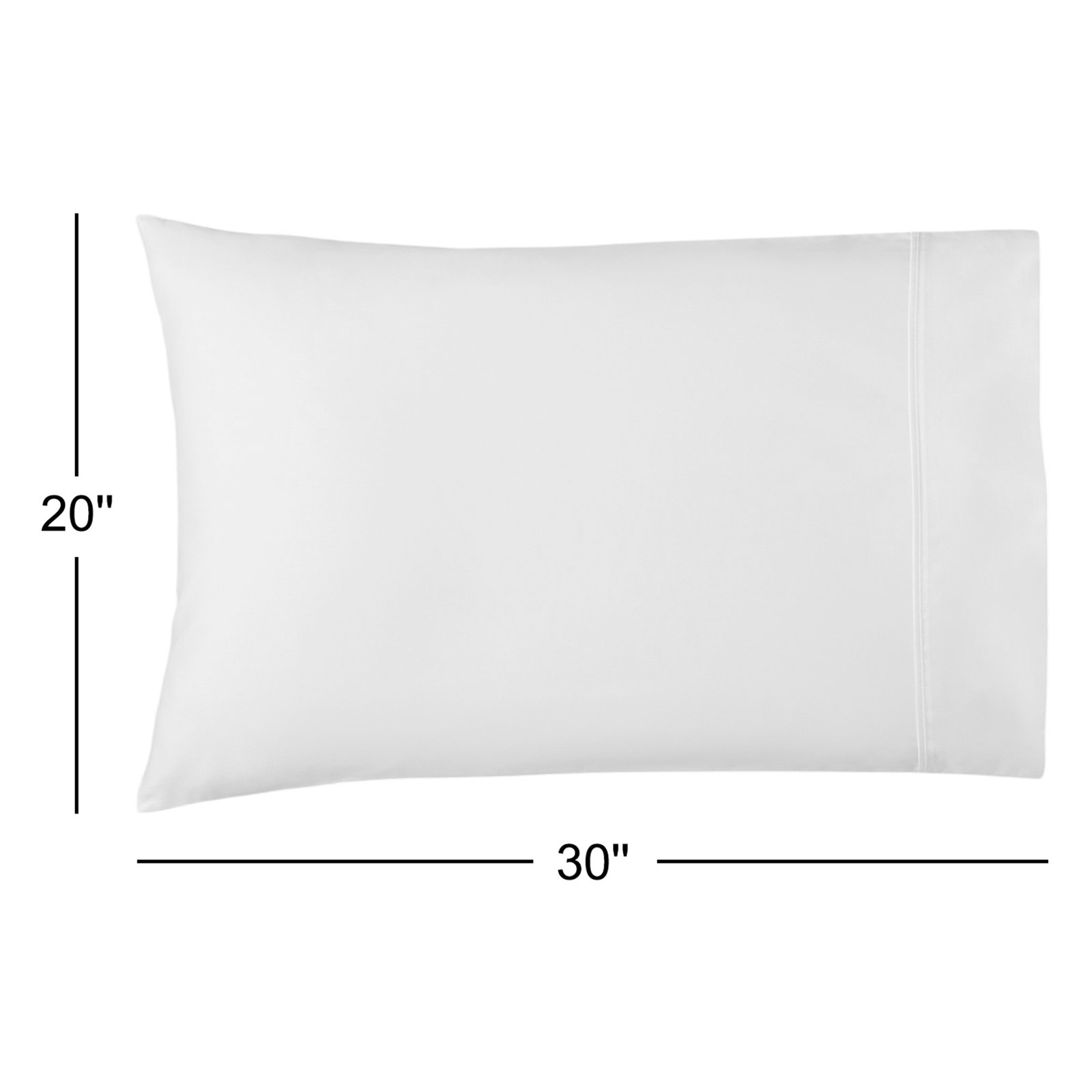 Hayward Egyptian-Quality Cotton Pillowcase, Standard - 2 Standard Pillowcases, Soft Gray