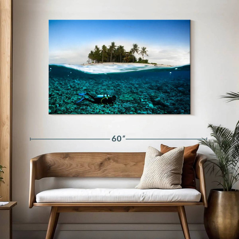 Underwater By Island, H 32 po x l 48 po