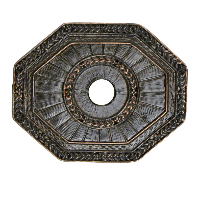 Americana laurel leaf escutcheon in finish Satin, Oil Rubbed Bronze