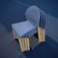 Ensemble de 4 chaises longues de qualité supérieure - Sièges en PP de qualité industrielle avec pieds en chêne massif-1438747744
