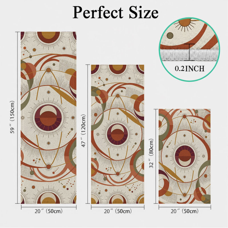 Tapis de cuisine lavables antidérapants Abstract Swirls