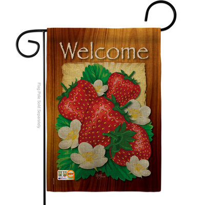 Frais de nourriture pour aliments à 2 côtés en toile jute 18,5 x 13 po drapeau de jardin