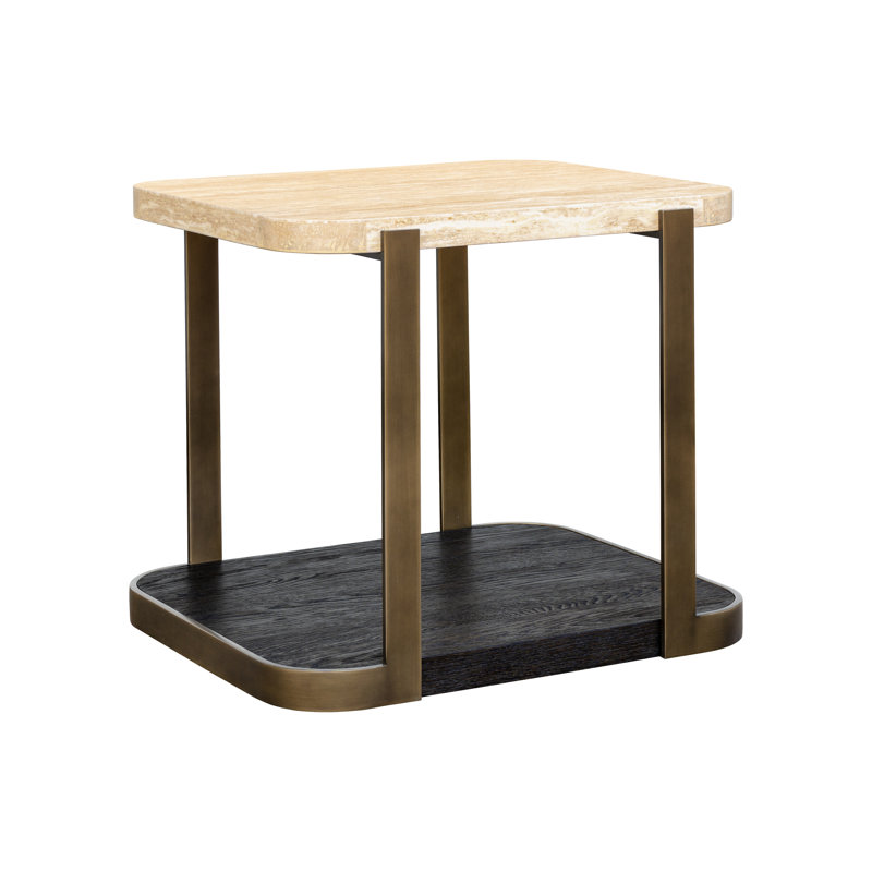 Callista Travertine End Table