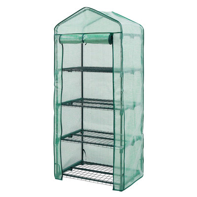 4 Tier Greenhouse Cover Heavy Duty Replacement Spare Reinforced Growhouse Green PE Cover - 30x15x30cm