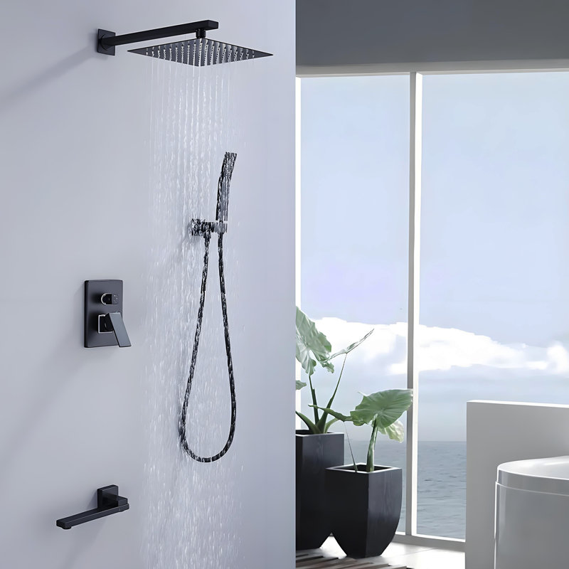 Robinet de baignoire et douche à pression équilibrée 10 po avec valve de réserve