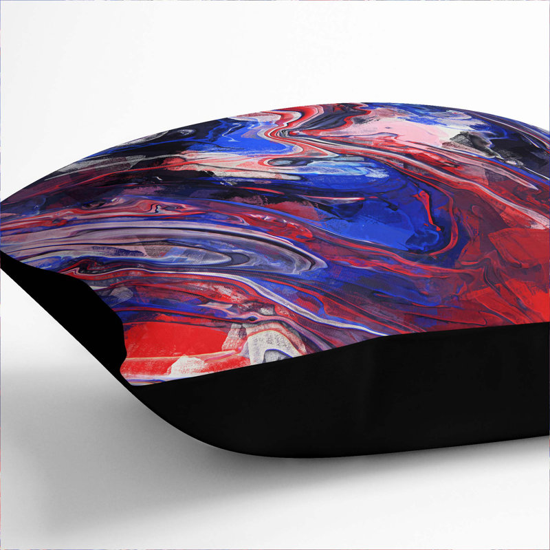 Abstract Square Cushion, Black, 55cm H x 55cm W x 20cm D