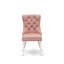 Chaises de cuisine Dallas Parson, dossier capitonné avec garniture cloutée, chaises de salle à manger rembourrées en tissu de polyester beige rouge, ensemble de 2, lin blanc-6824816