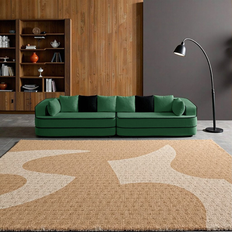 Canapé modulaire 4 places en velours de peluche moelleux Cloud-Like | Pas d'assemblage | Design ergonomique et contours moelleux