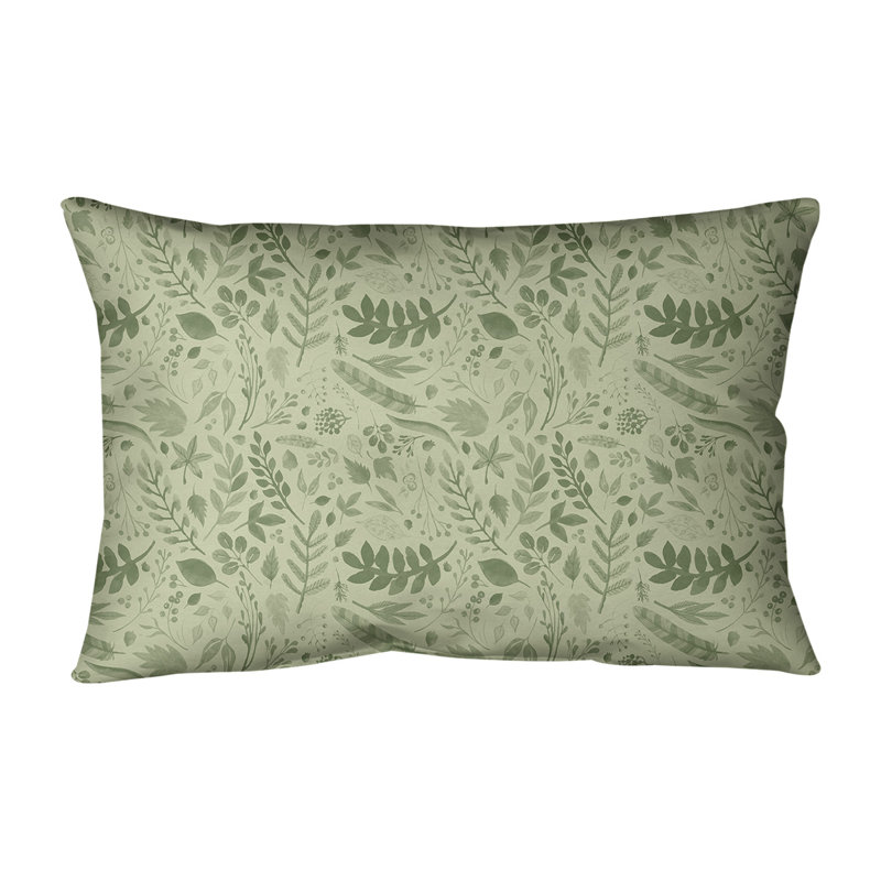 Coussin lombaire 14 po, Vert foncé / Gris
