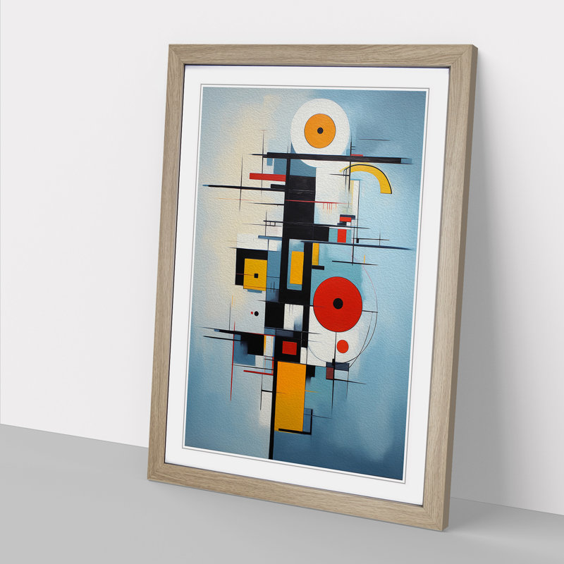 Bauhaus Expressionism Art - Framed Print, Oak Framed, 34cm H x 25cm W