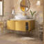 35.8'' Wall Mounted Single Sink Bathroom Vanity With Engineered Marble Top