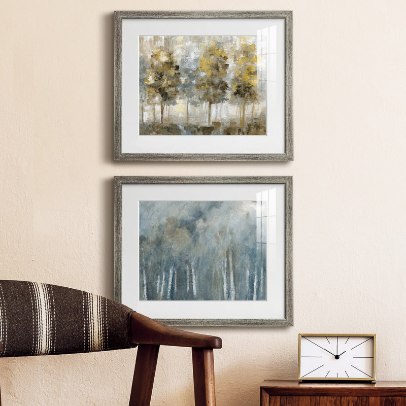 Lin arbres - reproduction encadrée de qualité supérieure - prêt à être accroché