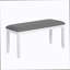 Ensemble de table de salle à manger 6 pièces avec banc et chaises, ensemble de table de salle à manger pour 6 personnes avec banc, ensemble de table de salle à manger en bois pour la cuisine, la salle à manger, deux tons gris et blanc