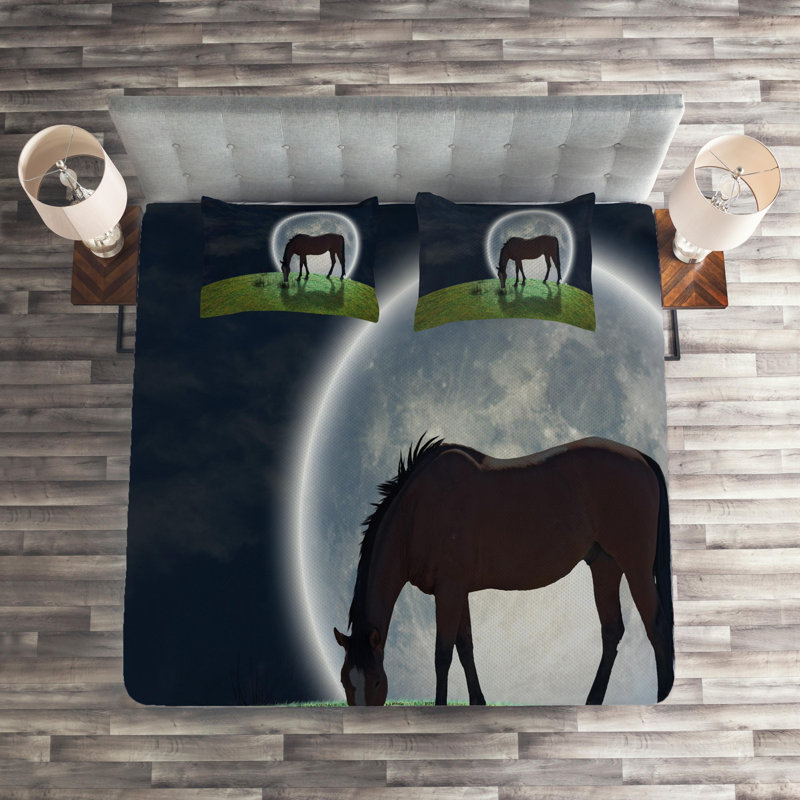 Rustic Polyester Coverlet, King Bedspread + 2 Shams
