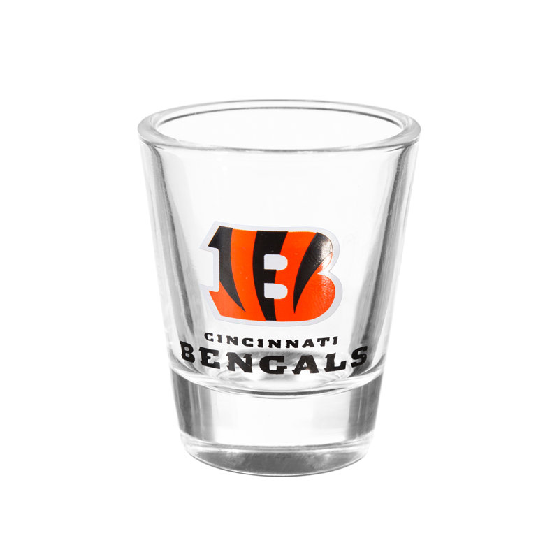 4 pièces en céramique et verre 2 oz Ensemble de tasses, Bengals de Cincinnati