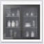 Armoire murale rétro avec portes en verre gaufré