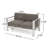 56.75'' Metal Outdoor Loveseat with Cushions-291962985-291962984