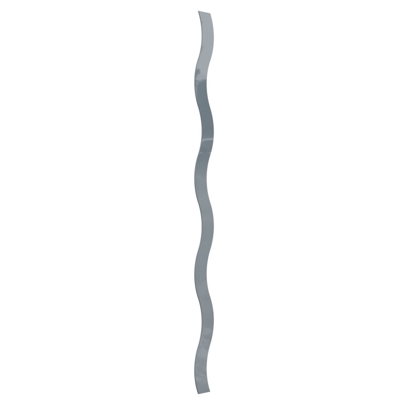 Ensemble de panneau mural décoratif à lattes en acrylique réglable Brazos (paquet de 22), H 47 po x l 3,25 po, Gris foncé