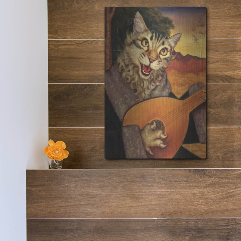  «Minnesinger» par Jane R. Talton, art mural en métal, 12 po x 16 po, H 16 po x l 12 po