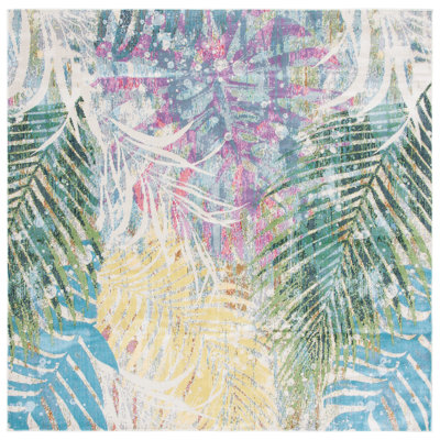 Samira Floral Green/Pink/Yellow Area Rug