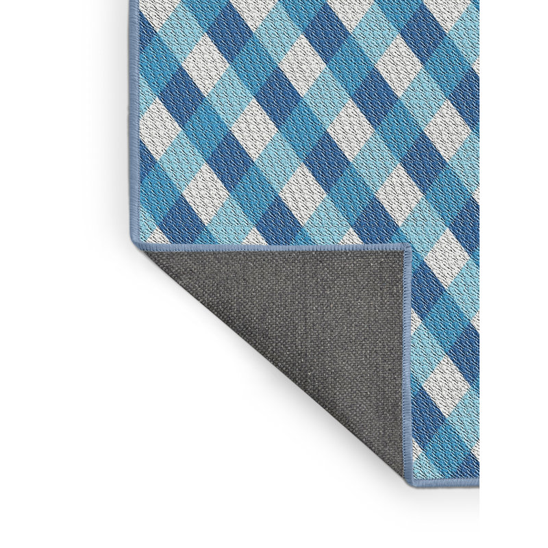 Tapis de zone bleue à motifs, Rectangle 5 pi x 7 pi