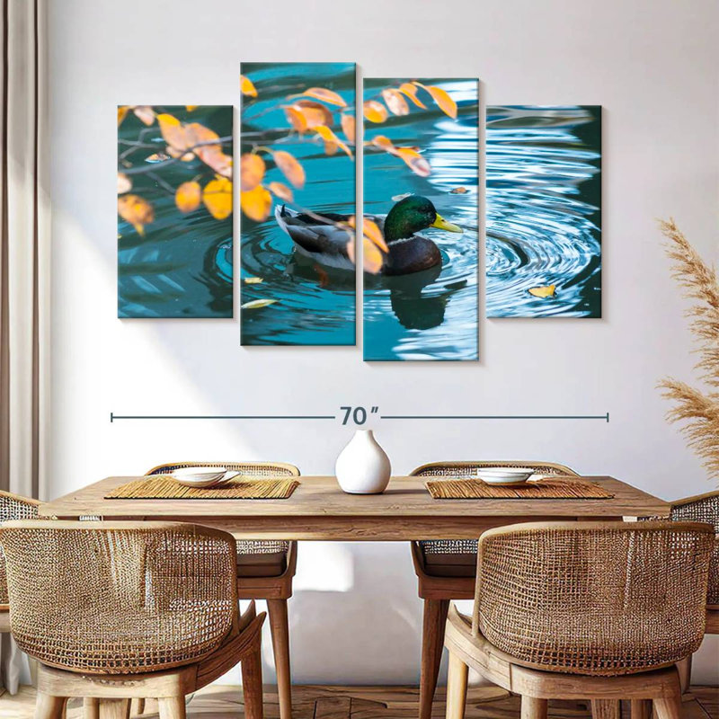 Brampt Mallard Duck On Pond, 42" H x 68" W