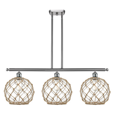 Luminaire suspendu linéaire à 3 lumières pour îlot de cuisine Hilbert