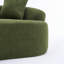 Canapé deux places incurvé vert : comprimé, aucun assemblage requis, petit canapé en chenille, mousse 30D, compact pour appartements, 65 L, 136 kg, 3 coussins