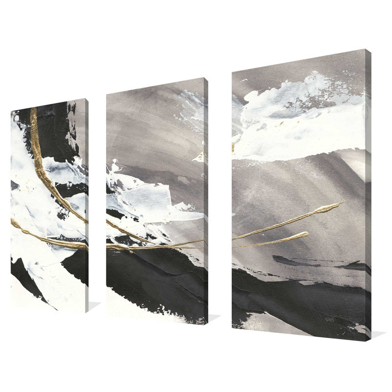 "Gilded Arcs I", ensemble de 3 impressions sur toile