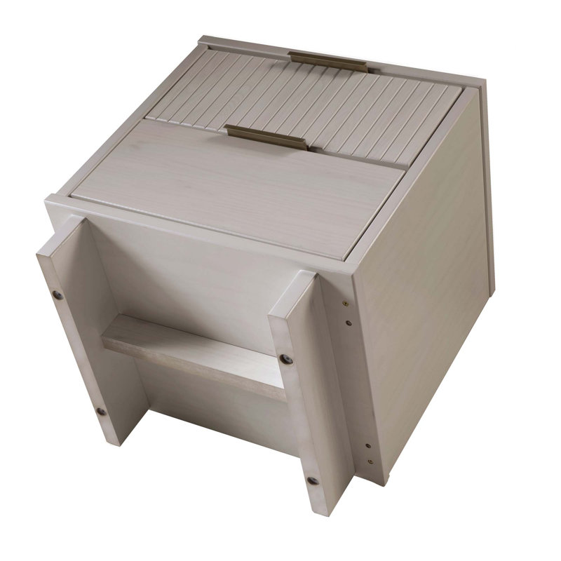 Laureli 18.11'' W Solid Wood Nightstand, Set of 2, Light Gray