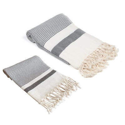 Ensemble de serviettes en coton turc 2 pièces Mirabel