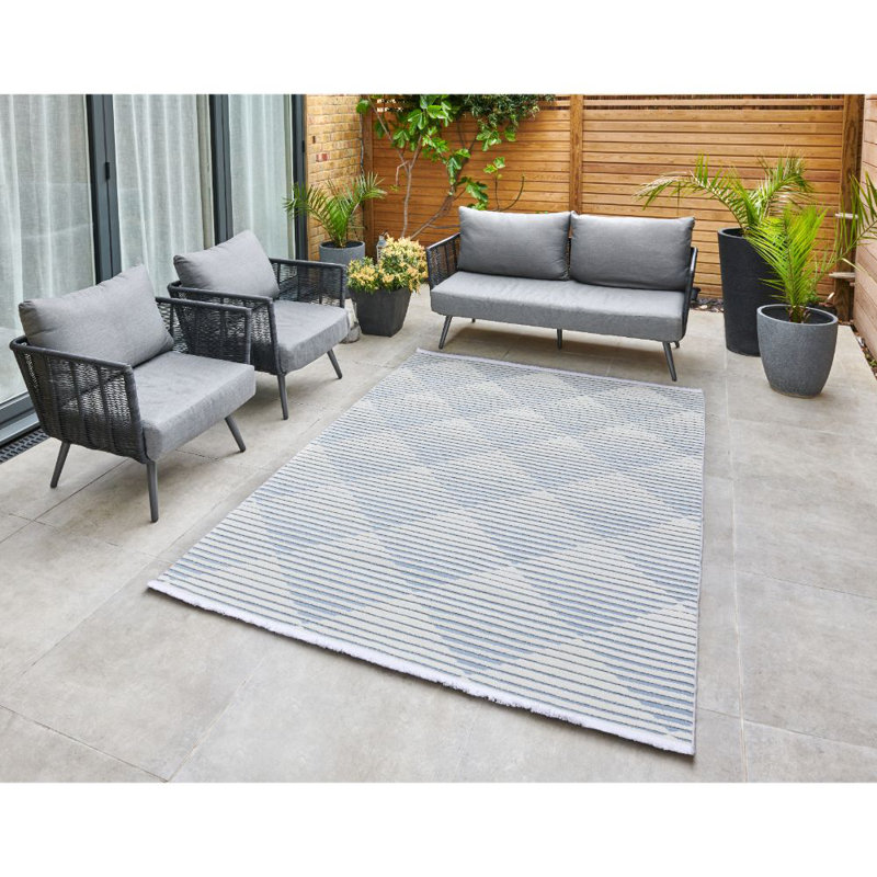 Humphrey Geometric Indoor / Outdoor Area Rug, Rectangle 160 x 220cm