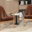 Ensemble de 2 chaises d'appoint en cuir PU U-Can, fauteuil Mid-Century Modern