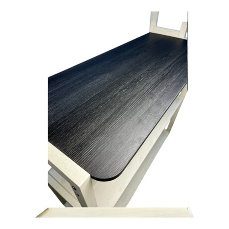 Étagère de cuisine à 5 niveaux avec rangement, Blanc/Noir, H 66,93 po x l 39,37 po x P 15,75 po