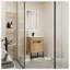 Ensemble de meuble-lavabo simple autoportant 24 po avec plateau en céramique Elanor