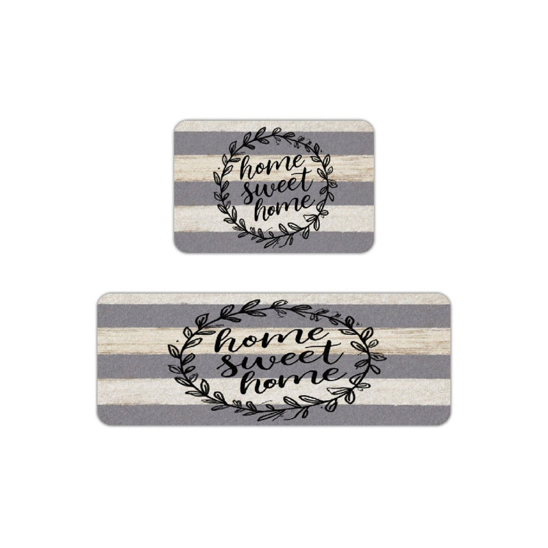 Rustic Home Wreath, 2 Pcs Non Slip Kitchen Mats