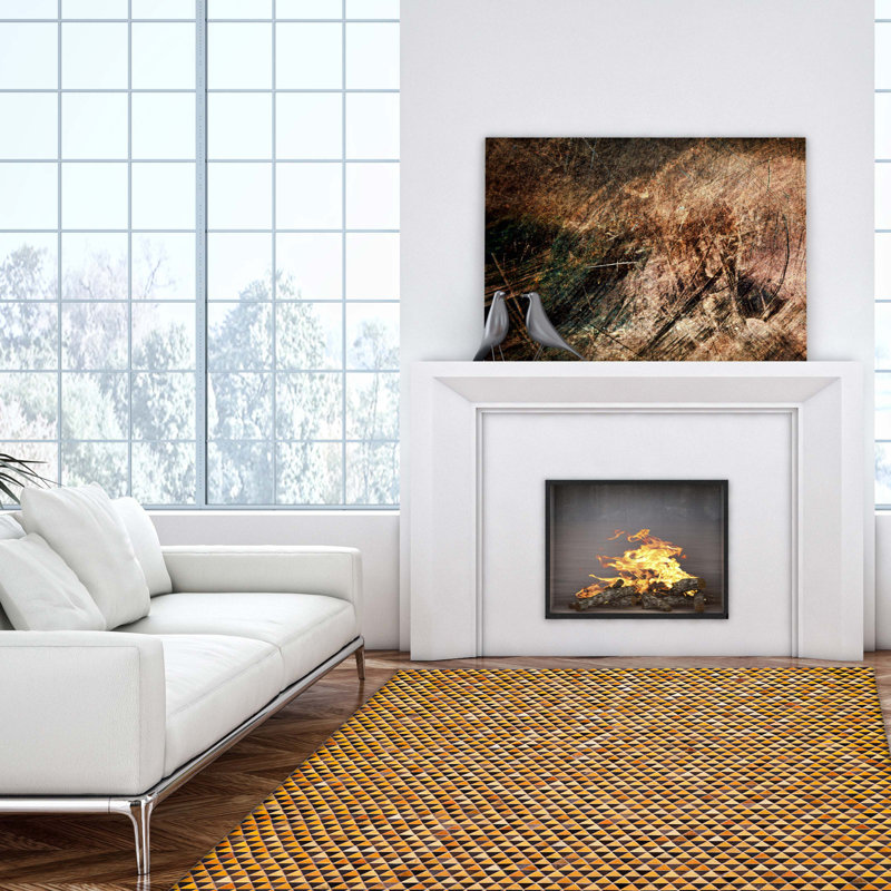 Cowhide Patchwork Orange Rug 8'0" x 10'0"
