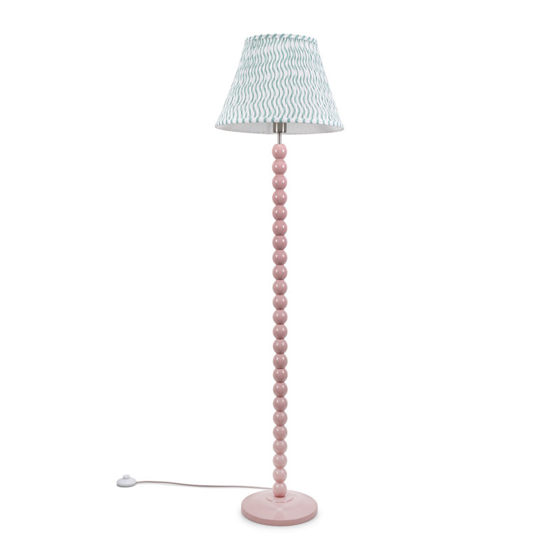 Bobbles 149cm Traditional Floor Lamp, Rose Pink