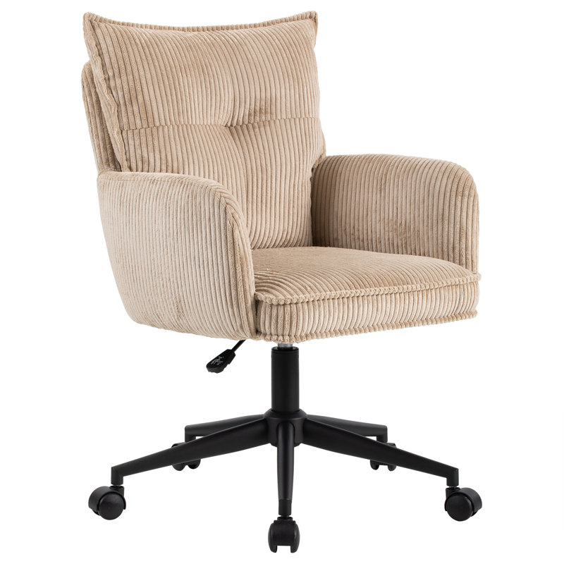 Harbour Corduroy Office Chair, Beige