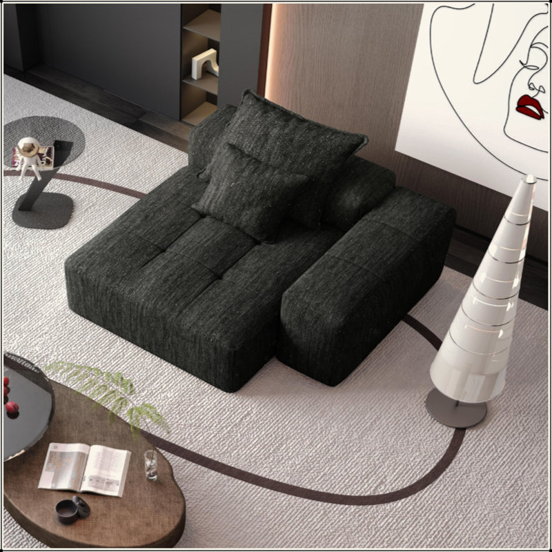 Canapé modulaire surdimensionné Modern, Noir