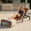 Lit de jour ergonomique inclinable pour le patio avec dossier réglable à 6 positions - Chaise longue d'extérieur pour la plage ou la cour-428859713