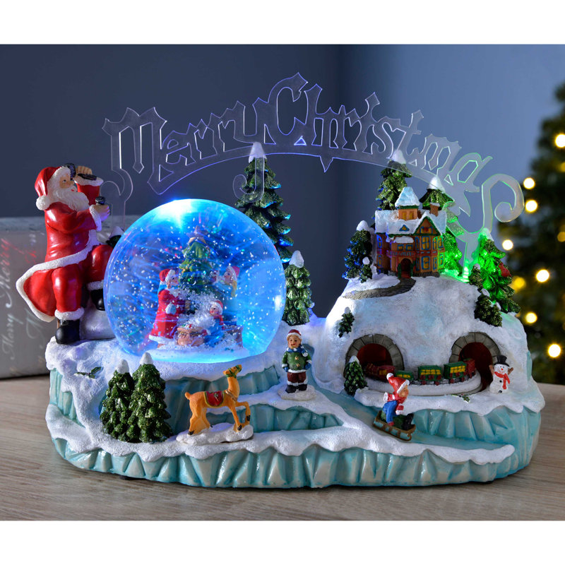 Pre-Lit Musical Animated Snow Globe Scene