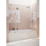 Stellar 70 in. W x 58.25 in. H Frameless 3 Panel Inline Hinge Bathtub Door