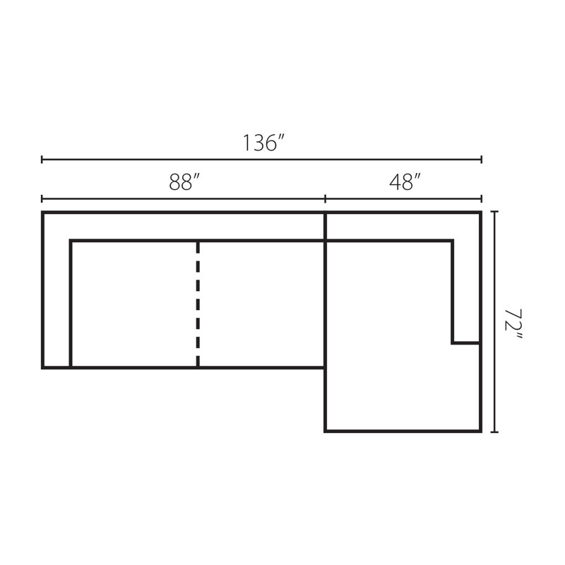 Canapé modulaire 2 pièces Rhodes, Tissu natté ivoire conversation, Orienté vers la droite