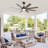 Farmhouse 60" 8-Blade Large 3CCT LED Windmill Ceiling Fan with Light and Remote Control