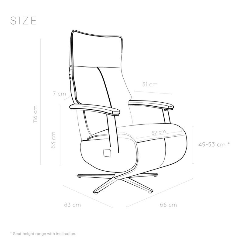 Fauteuil inclinable sans gravité Sofer entièrement réglable à piles, Bordeaux